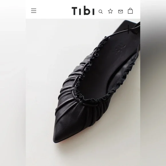 Tibi New in Box Sergei Flat in Black, size 37 - Picture 1 of 16